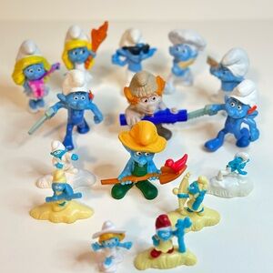 Smurfs Figures Lot of 15 McDonalds Happy Meal Toys 2011 / 2013 / 2017